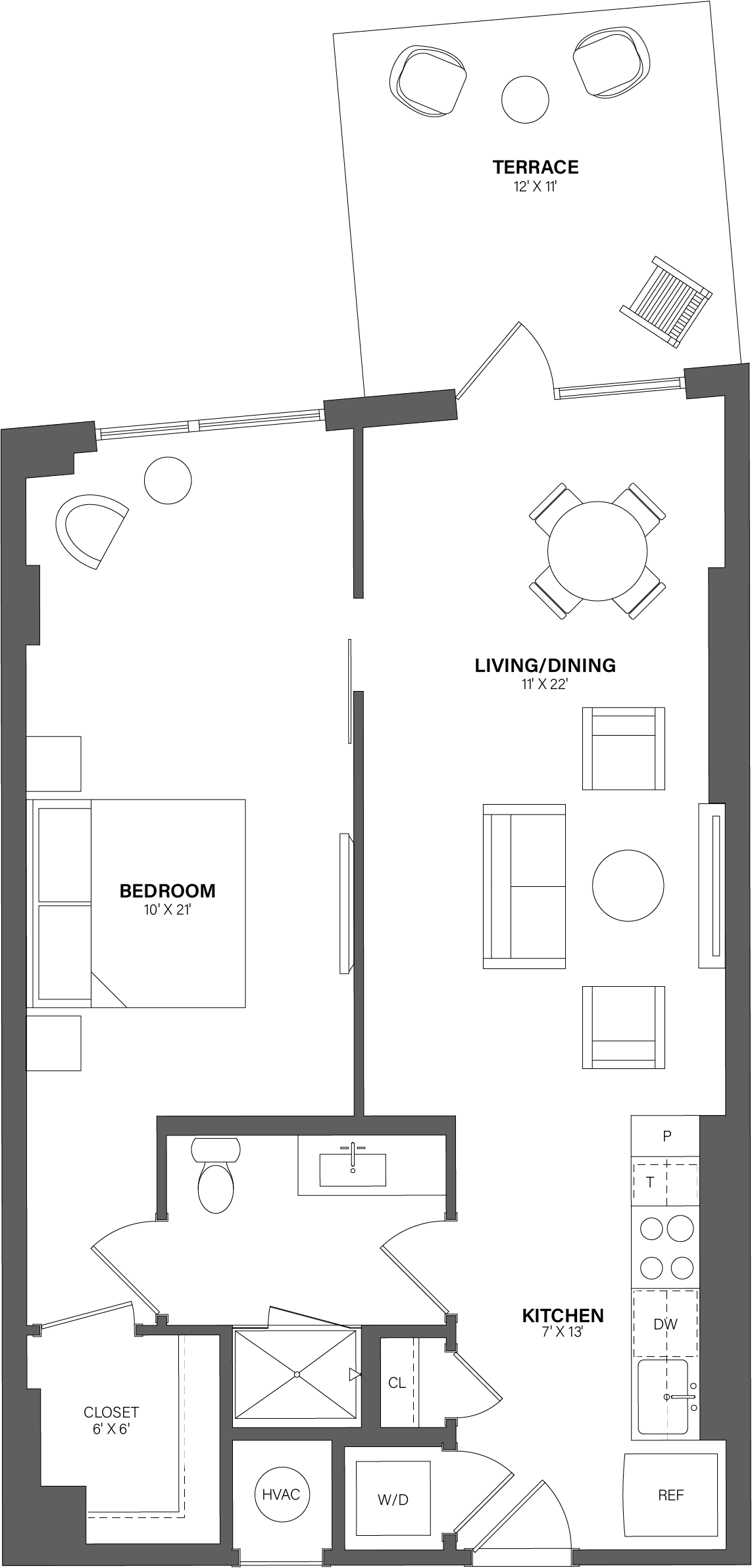 Floorplan image of apartment 1210